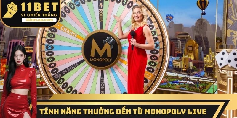 Tính năng thưởng đến từ Monopoly Live